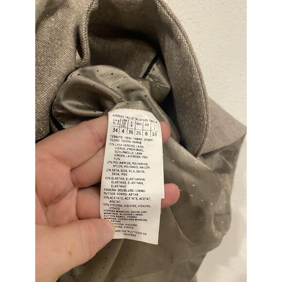 Weekend Max Mara Blazer Womens 4 Wool Silk Linen Blend Italy Classic Jacket - Picture 4 of 5